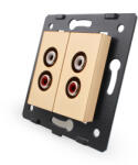 LIVOLO Priza dubla audio Livolo aurie pentru montaj în perete (C7-2AD-13)