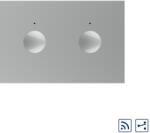 LIVOLO Intrerupator dublu cap scara/cruce wireless cu touch Livolo, gri (C9-VL-FC2SR-3IP)