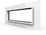 LIVOLO Rama din sticla Livolo alba, standard italian, pentru 6/7 module (VL-P9E-7W)