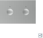 LIVOLO Intrerupator touch dublu cap scara/cap cruce Livolo gri, standard italian (C9-VL-FC2S-3IP)