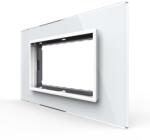 LIVOLO Rama din sticla Livolo alba, standard italian, 4 module, serie noua (VL-P9E-4W)
