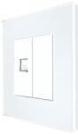 Luxion Priza internet Luxion cu rama din sticla alba, design modern (LX-MP025G-W)