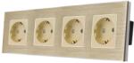 Luxion Priza Cvadrupla LUXION cu rama din aluminiu (LX-4MP010A-G)