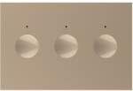 LIVOLO Intrerupator touch triplu Livolo standard italian, auriu, serie noua (C9-VL-FC3-3AP)