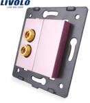 LIVOLO Priza audio Livolo pentru redare sunet, montaj în perete, roz (VL-C7-91A-17)
