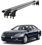  Bare transversale aluminiu pentru Peugeot 607 2000-2005, puncte fixe (290526-15)