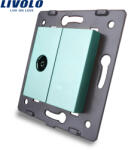 LIVOLO Priza TV Livolo verde pentru montaj incastrat, design premium (C7-1V-18)