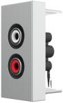 LIVOLO Priza audio Livolo gri pentru montaj în perete si ascunderea cablurilor (VL-FCAU-1IP)