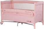 Chipolino Patut pliabil Chipolino Relax powder pink linen cu laterala culisanta (KOSIRE265PP) - evelise
