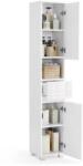 VASAGLE Dulap de baie tip turn, VASAGLE, 170 x 30 cm, alb (BBC560P31V1)