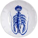 Casa Amalfi Farfurie ceramica artizanala, Ø 26 cm, Casa Amalfi, Aragosta, colectia Al Mare, albastru (MN07)
