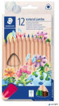 STAEDTLER Színes ceruza készlet, háromszögletű, vastag, STAEDTLER 'Noris® natural jumbo 1280N', 12 szín (1280N C12)