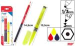 Main Paper Set 2 creioane Main Paper, 2 capete rosu/albastru, textmarker varf tesit 1-3 mm, blister (MR218005)