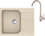Franke Pachet chiuveta bucatarie compozit fragranite Franke UCG 611-62, dreptunghiulara, 1 cuva cu picurator, 62x50x19 cm, adancime cuva 19 cm + Baterie Pola, rotatie pipa 360, discuri ceramice, furtunuri fl Chiuveta