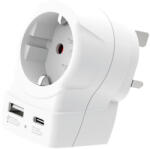 Somogyi SKROSS 1.500283-E utazó adapter, Europe to UK", USB-C + USB-A 20W PD, gyorstöltés (1_500283-E)