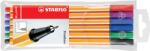 STABILO Liner Stabilo Point 88, varf fetru, 0.4 mm, 6 culori/set (rosu, negru, albastru, verde, roz, mov) (SW168806)