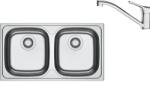 Franke Pachet chiuveta bucatarie inox Franke SKL 620-78 2 cuve cu baterie Basic crom (101.0737.705) Chiuveta