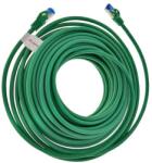 Lanberg Cablu ecranat S / FTP, Lanberg 42724, cat 6A, mufat 2xRJ45, lungime 15 m, AWG 26, 500 MHz, LSZH, de legatura retea, ethernet, Verde (PCF6A-10CC-1500-G)