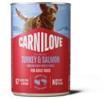 CARNILOVE Dog Can Turkey and Salmon 400g pástétom pulykával és lazaccal felnőtt kutyák számára