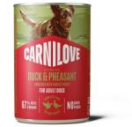 CARNILOVE Dog Can Duck and Pheasant 400g pástétom kacsával és fácánnal felnőtt kutyák számára