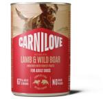 CARNILOVE Dog Can Lamb and Wildboar 400g pástétom bárányhússal és vaddisznóval felnőtt kutyák számára