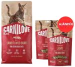 CARNILOVE Active Cat Lamb and Wild Boar Sterilised 6 kg ivartalanított macskák számára + CARNILOVE Crunchy Snack Cat Lamb 2x50 g AJÁNDÉK