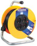 Commel Prelungitor de cablu pe tambur Commel - C0955, 25m, 4 prize, 3500W (0955)