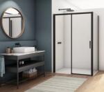SanSwiss Cabina dus Ronal Divera negru mat 100x90 cm, usa culisanta, grosime sticla 6 mm (D22S2B1000607,D22F10900607)