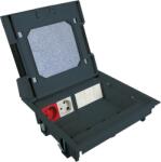 DLX Electric Doză de pardoseală îngropată cu capac metalic, 16 module 45×22, 5 mm, 360×360 mm, DLX Electric (UBS-890-12)