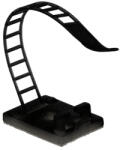 TSY Power Suport plastic ajustabil pentru prindere cabluri, negru, 25×18 mm, autoadeziv sau cu șurub, 100 buc, TSY Cable TAA-1-B (TAA-1-B)