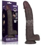 Lovetoy Dildo Realist Sliding-Skin PRO II, Silicon Dubla Densitate, Negru, 25 cm Dildo