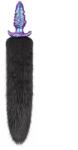 Lovetoy Dop Anal Mystitail cu Coada Detasabila, Silicon Moale, Albastru, 12 cm