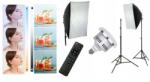  XREC LED803 200 W LED világítási készlet, 50 × 70 cm-es fényformálóval és 230 cm-es állvánnyal
