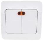 Z-tools Intrerupator Dublu, cu Led, Z Tools, Practic, 10 A, 250 V (ZLN-QC-4-128)