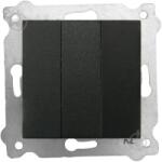 Karell Exen Intrerupator Triplu 10 A Exen, 250 V, Negru (ZLN-290-001402-213)