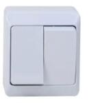 Hermès Intrerupator Dublu, Hermes, Alb 10 A, 250 V, IP44 (ZLN-ELPL-0332-02)