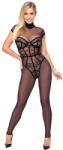 Cottelli Collection Tight Transparent Jumpsuit with Integrated Body 2730898 Black L