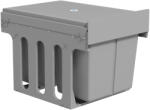 HomCom Mosogató Alatt Kihúzható Szemetes 31L, 3 Kivehető Tárolóval, 48x34, 3x35, 1 cm, Világosszürke