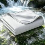 EMME Hűtő Takaró 5X Szellőzés Arc-Chill 3.0 Grid Airy Nyári Takaró Q-Max>0.45, 152x203 cm Azonnali és Tartós Hűtés, Kockás Világosszürke