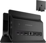 PULWTOP vertikális USB-C dokkolóállomás M. 2 NVMe SSD házzal, 4K/60Hz, fekete