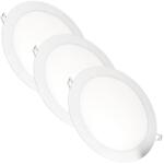 JANDEI 3 db Kerek LED Beépíthető Spotlámpa 18W 1500 Lumen Extralapos 13mm Szerelési Ø 200-205mm Semleges Fehér 4200K Transzformátorral