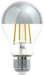 EGLO E27 LED Izzó, Ezüst Fejükrös Lámpa, Blikkmentesítő Fényforrás, A60 forma, Energiatakarékos Búra