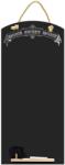 Chalkboards UK Sweet Home fekete fa krétás tábla konyhai memo board kötéllel, tálcával és krétával, 60 x 26, 5 x 1 cm