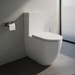 Laufen Pro X csendes öblítésű kerámia monoblokk WC csésze oldalsó vízbekötéssel, matt fehér H8248617572311 (H8248617572311)