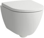 Laufen Pro X kompakt csendes öblítésű fali kerámia WC csésze lassan záródó Duroplast ülőkével, matt fehér H8668637570001 (H8668637570001)