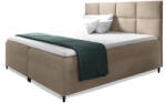 Wilsondo Bézs LEILA kárpitozott boxspring ágy matraccal és ágyráccsal Méret: 140x200