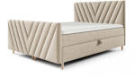 Wilsondo BENO Plus bézs boxspring ágy matracokkal Méret: 160x200