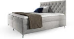 Wilsondo GULIETTE szürke kárpitozott boxspring ágy matracokkal 120x200