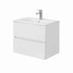 Fluminia Mobilier lavoar suspendat Fluminia Genova 60, modular, 2 sertare soft close, alb lucios (GENOVA62-BL-GW)