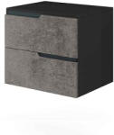 Fluminia Mobilier cu blat Fluminia Bari 60, blat 2cm inclus, 2 sertare soft close, urban grey (BARI62-T-NM-UG-L)